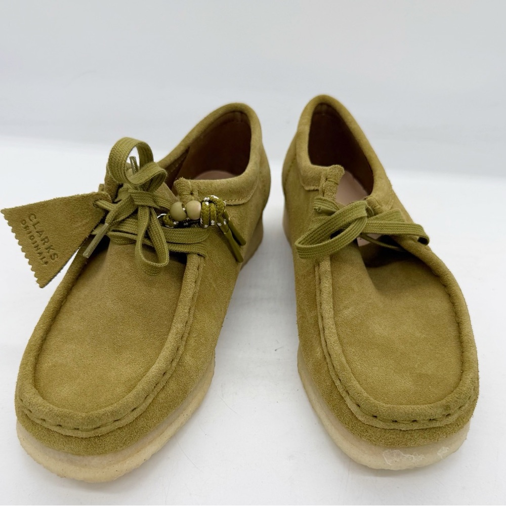 Clarks Originals Green Wallabee Derbys Suede Loafer Size 9.5 Boho Classic NEW - Picture 5 of 12